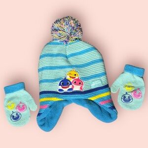 Baby Shark Hat & Mittens Set